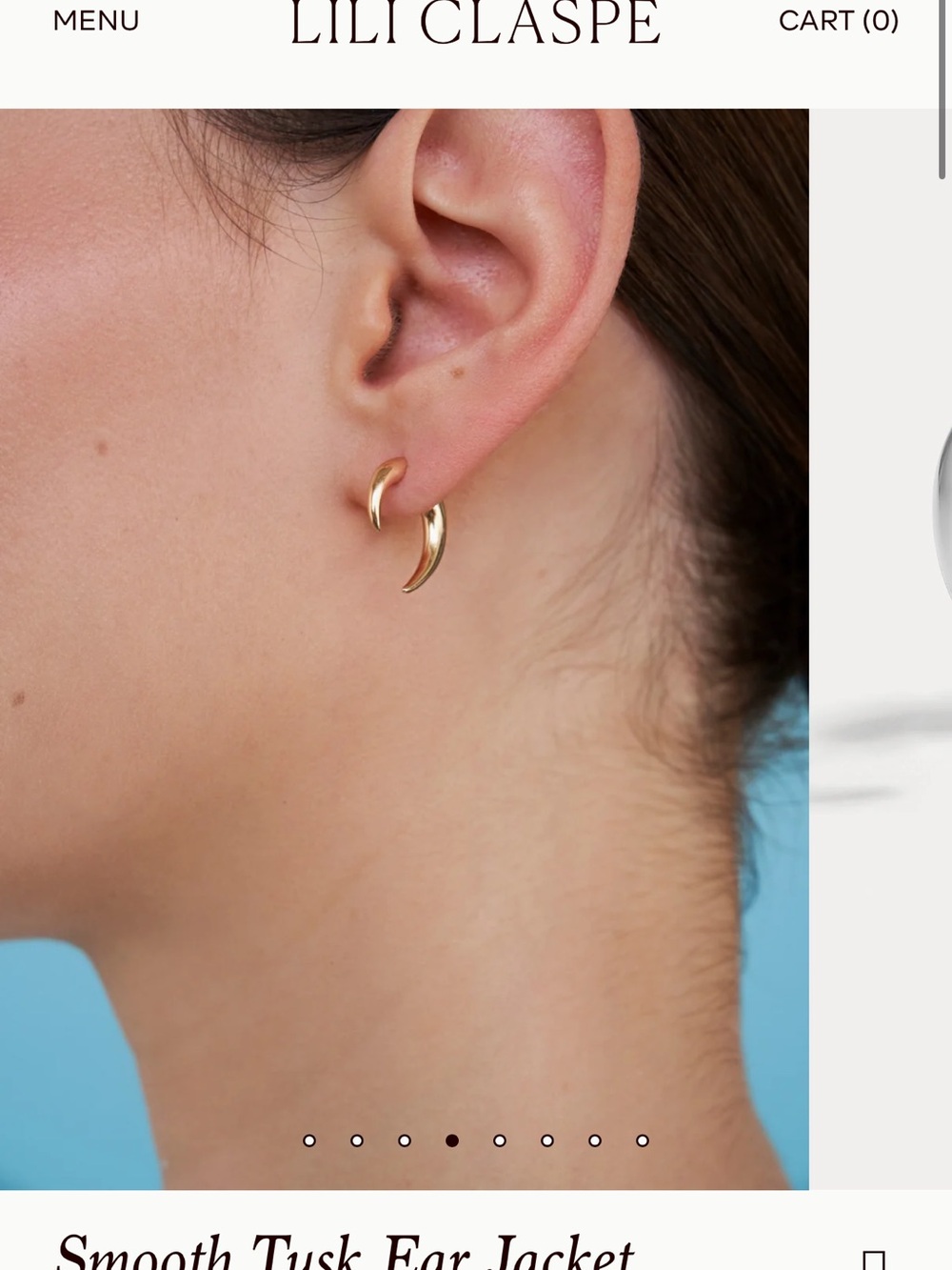 Lili Claspe Smooth Tusk Ear Jacket - Gold